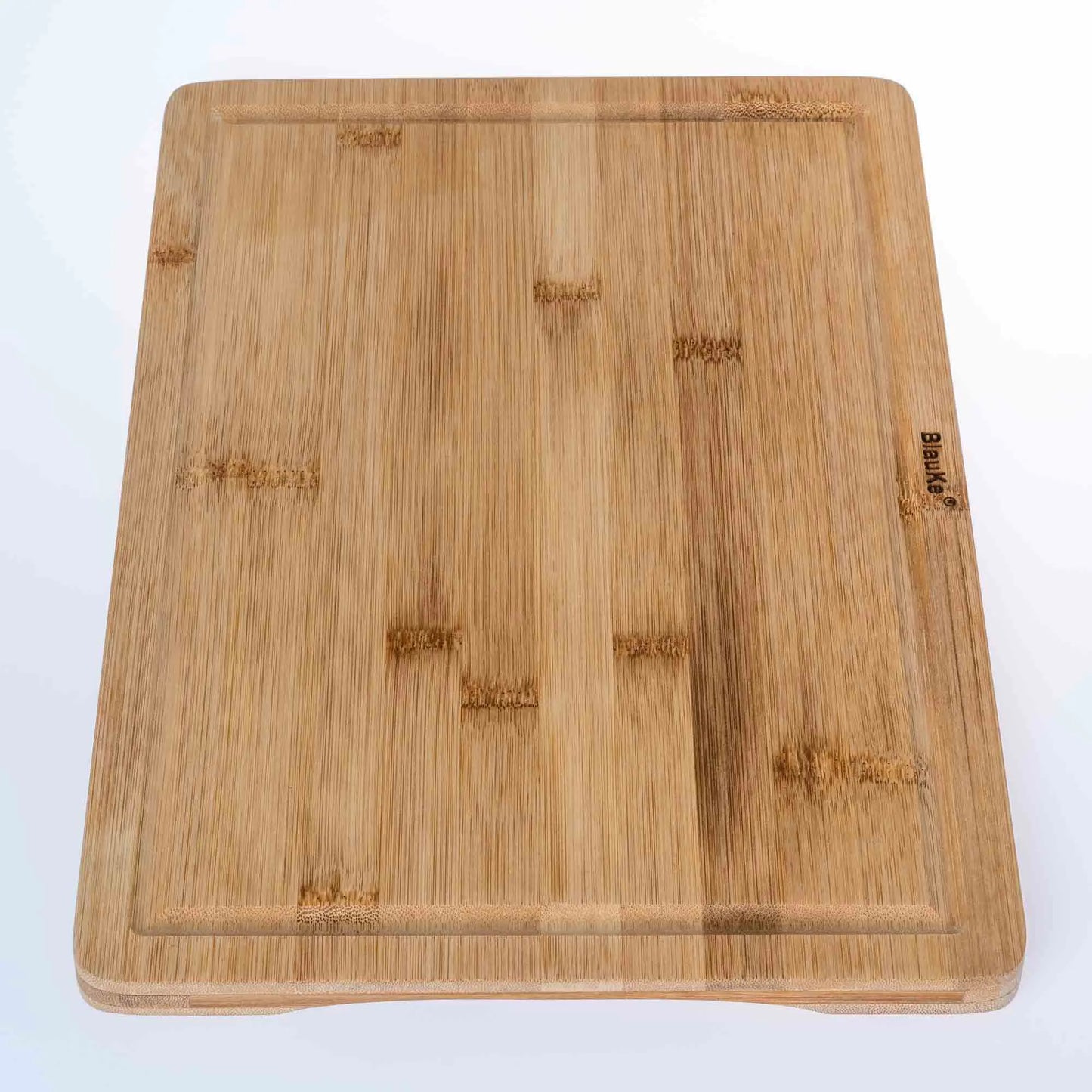 Wood Cutting Board for Kitchen 15x10 inch - Wooden Serving Tray - Large Bamboo Chopping Board with Juice Groove and Handles